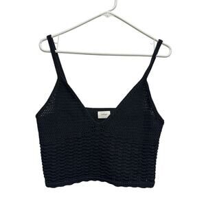 Wilfred Black Knit Cropped Top